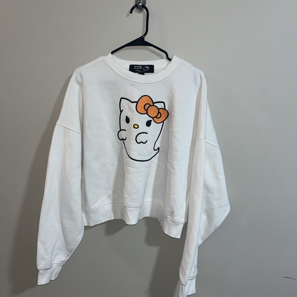 FOREVER 21 X HELLO KITTY‎ GHOST BOO SWEATER SZ M WOMENS!